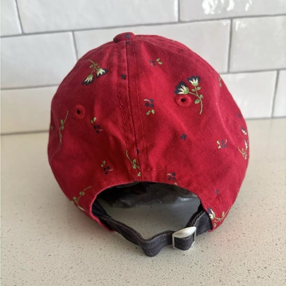 NEW ERA California Angels Women's Youth Cap Hat Floral Design Red with Flowers - Picture 8 of 8